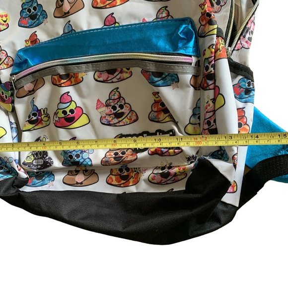 Accessory Innovations Emoji Poop Happens 16" Backpack Emojination Bookbag - Picture 5 of 8